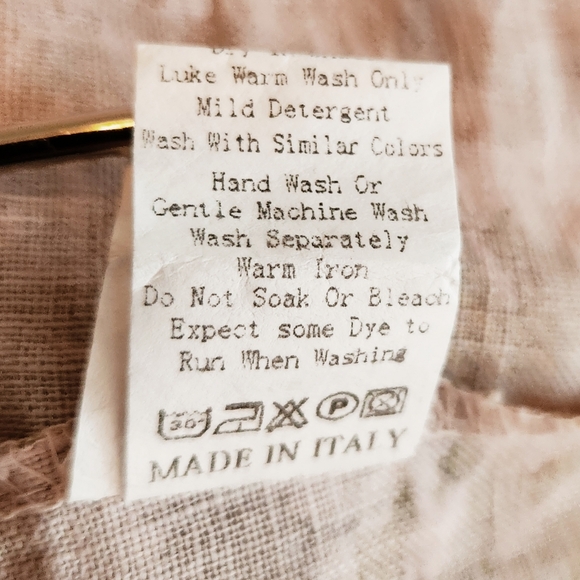 Helga May Linen Jungle Dress Bungalow Grey Italy Lagenlook Pockets Palm Tree - Picture 7 of 10